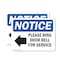 Signmission Please Ring Door Bell For Service Sign With Symbol, 5 in W x Rectangle, Vinyl Decal OS-2PACK-NS-D-35-L-17580 - alternate 1